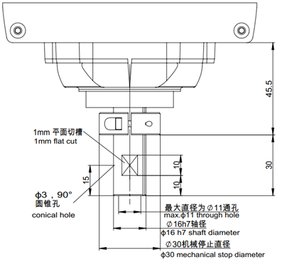 丝杆最后装置尺寸图